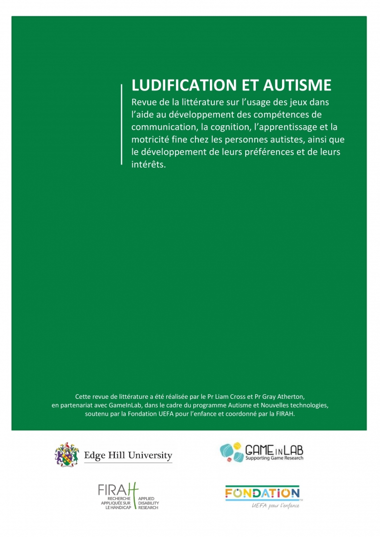 Couverture revue de litt&eacute;rature Ludification et autisme, jpg